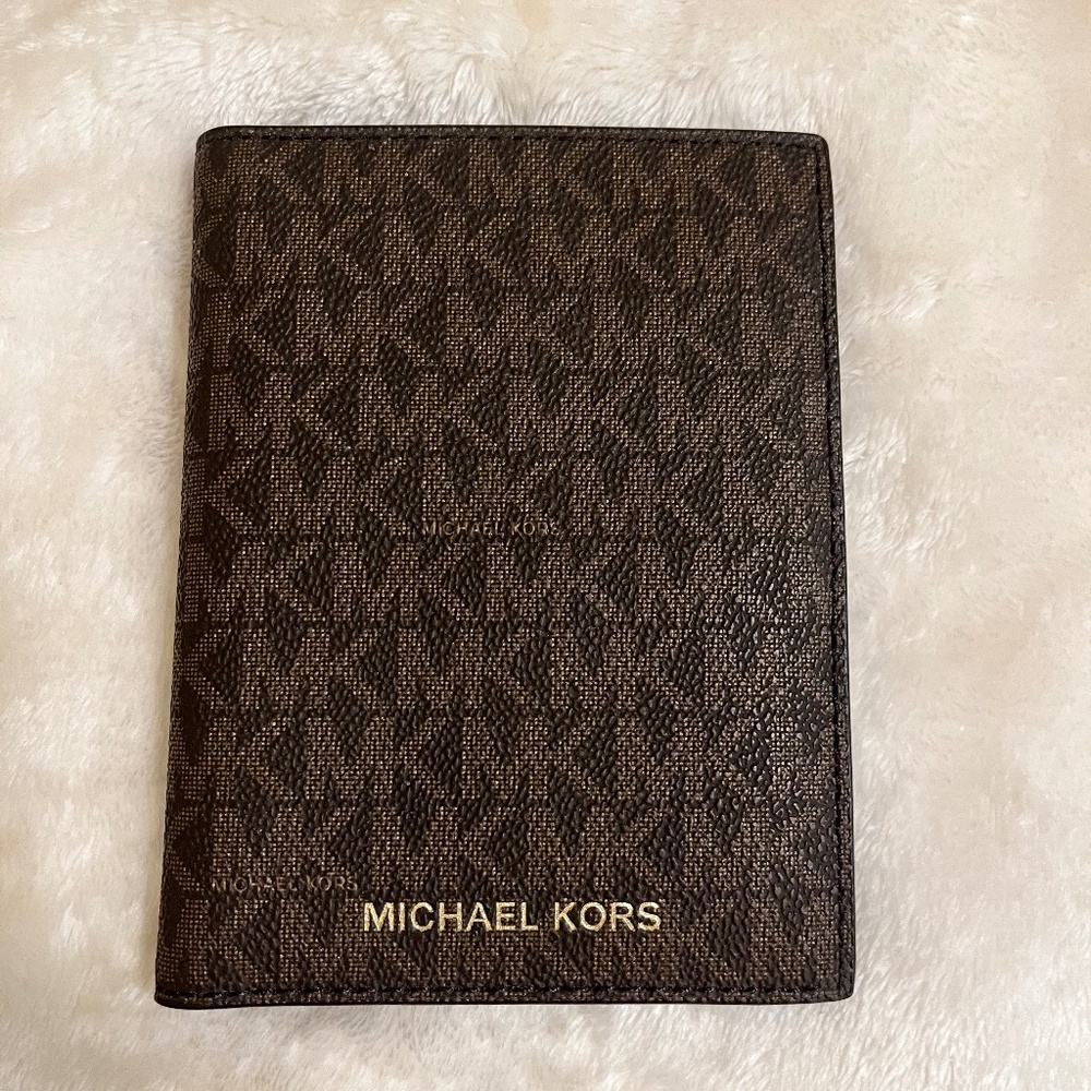 Michael Kors Monogram Passport Holder/Wallet